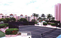 Mizner Tower Tennis Court View