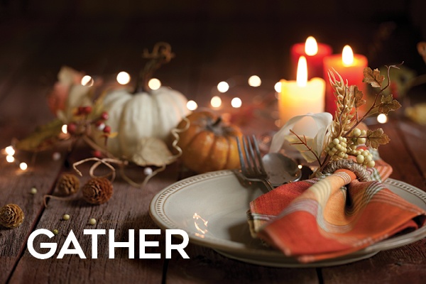 Happy Thanksgiving Gather Table setting