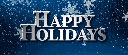 Happy Holidays with snowflakes