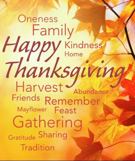 Thanksgiving Holiday Collage of Things to give thanks